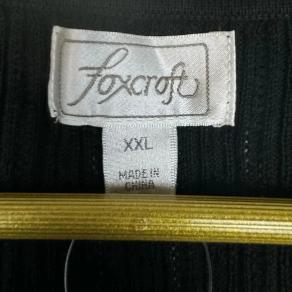 Foxcroft Women’s Size XXL Cable Knit Vest Top Green Supima Cotton Round Neck NWT - Picture 6 of 9